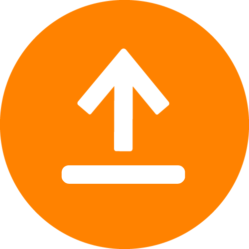 Icon mit einem nach oben gerichteten Pfeil