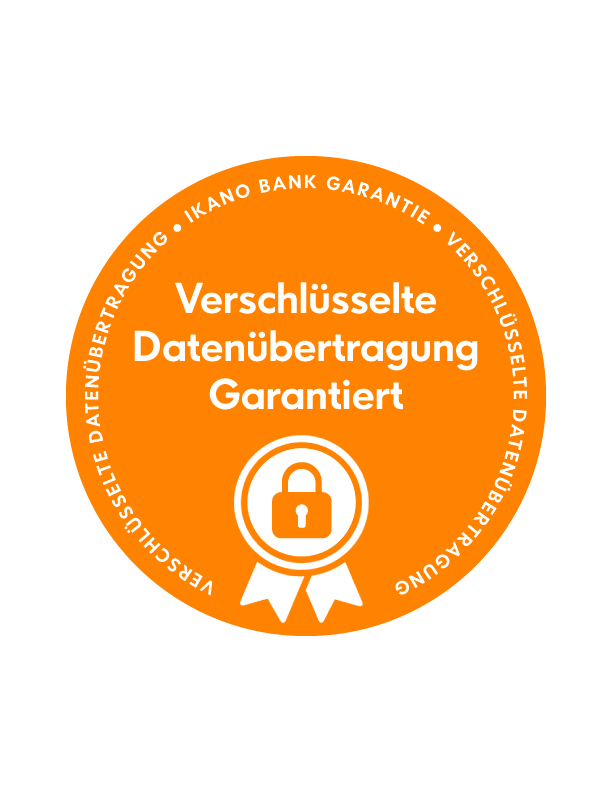 Das Bild stellt ein Siegel dar, das verschlüsselte Datenübertragung garantiert.